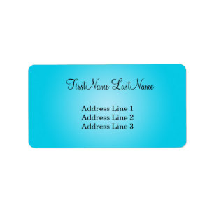 Modern Blue Address Label