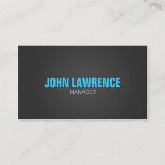 Modern Blue and Dark Grey Business Card