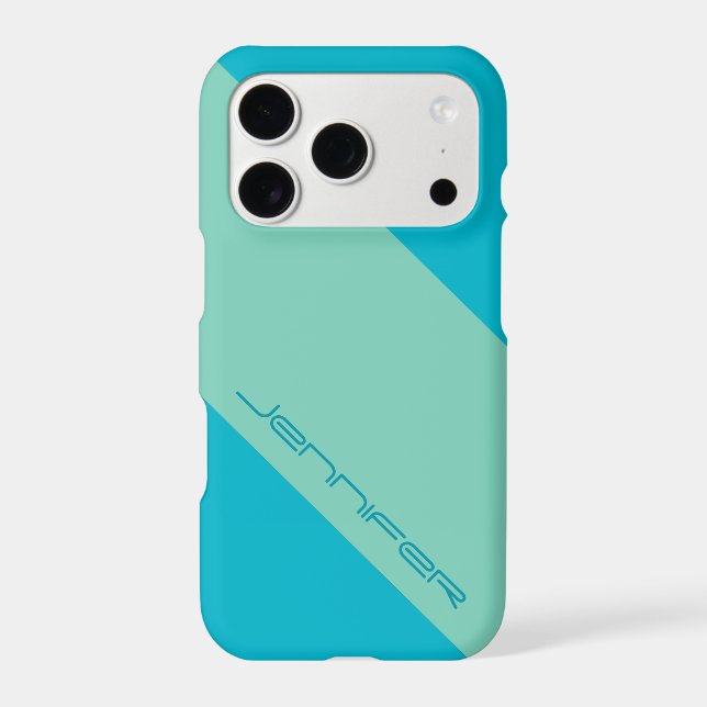 Modern Blue and  Green Minimalist, Name, (Back)