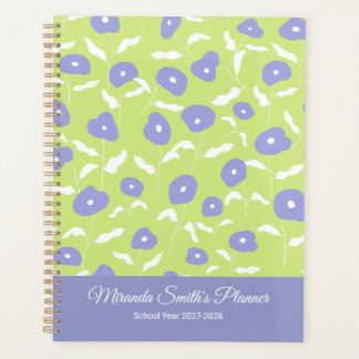 Modern Blue and Green Personalized Planner