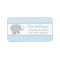 Modern Blue and Grey Elephant Return Address