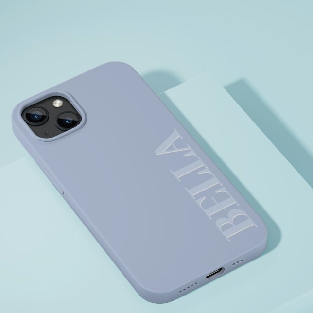 Modern blue and grey initial minimal contemporary Case-Mate iPhone case (Creator Uploaded)