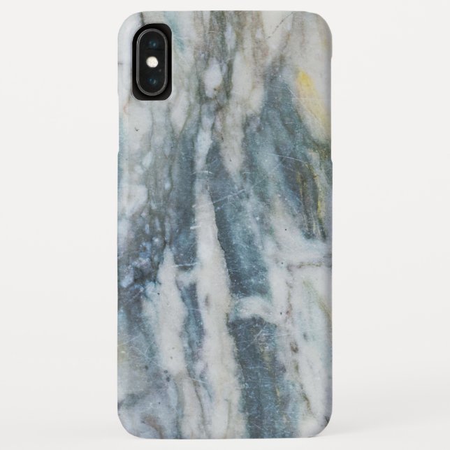 Modern Blue And Grey Marbled Texture Case-Mate iPhone Case (Back)