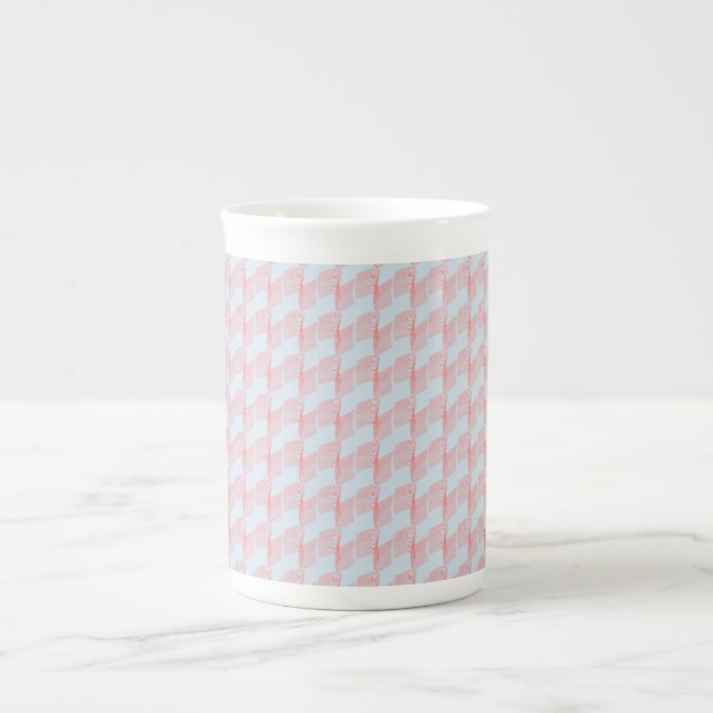 Modern blue and pink wave design  coffee mug (Front)