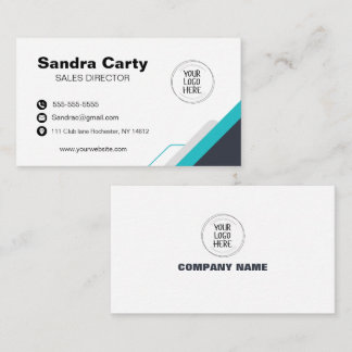 Modern Blue and white Business card