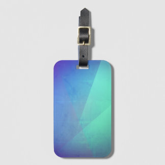 Modern Blue Aqua &Turquoise Geometric Gradation Luggage Tag