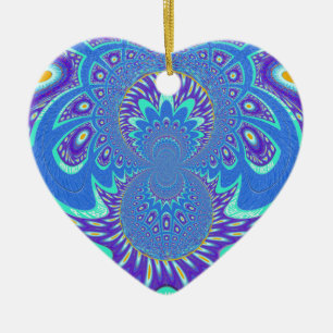 Modern Blue art Ceramic Ornament