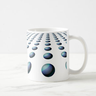 Modern Blue Ball Pattern Design Coffee Mug