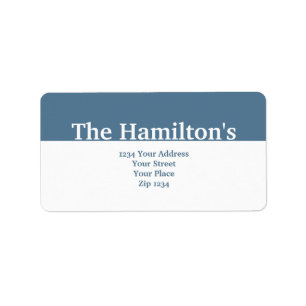 Modern Blue Banner Label