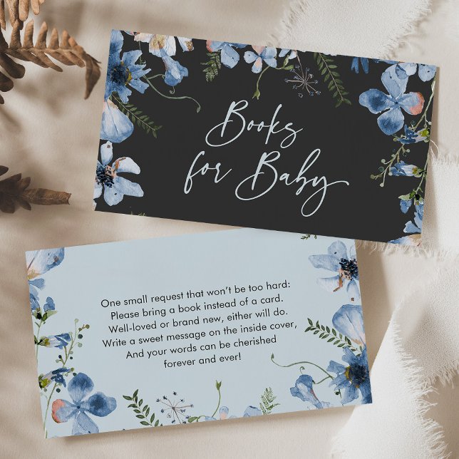 Modern Blue Beige Books For Baby Enclosure Card (Creator Uploaded)