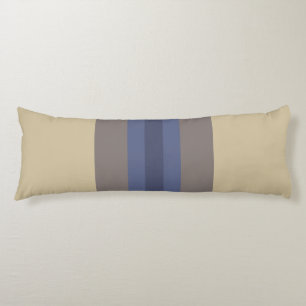 Modern Blue Beige Striped Pattern Body Pillow