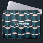 Modern Blue Building Blocks Personalize Laptop Sleeve<br><div class="desc">Modern Blue Building Blocks Personalize Laptop Sleeve design is great for any one who is interested in building blocks with a modern spin. Nice for boys and girls and you can personalize it with their name.</div>