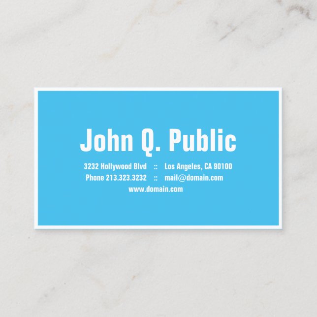 Modern Blue Business Card (Front)