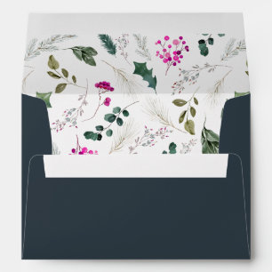Modern Blue Christmas Envelopes