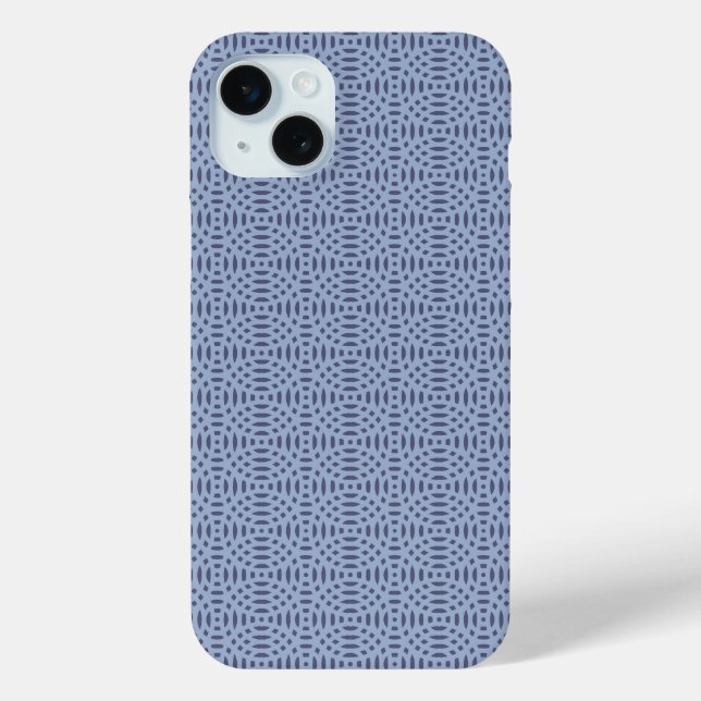 Modern Blue Circular Shapes Seamless Pattern Case-Mate iPhone Case (Back)