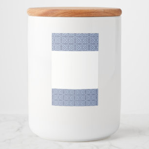 Modern Blue Circular Shapes Seamless Pattern Food Label