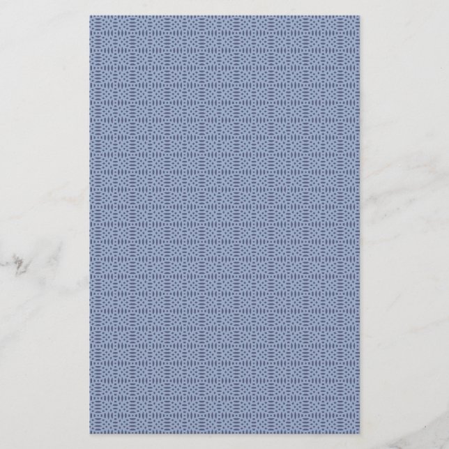 Modern Blue Circular Shapes Seamless Pattern Stationery (Front)