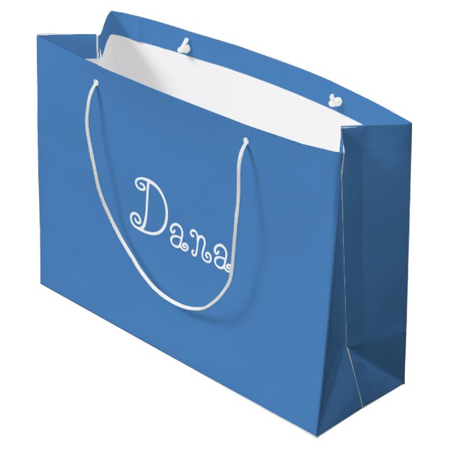Modern Blue Colour Baby Shower Gift Bag (Back Angled)