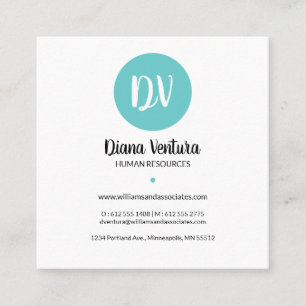 Modern Blue & Coral Color Pattern Business Card