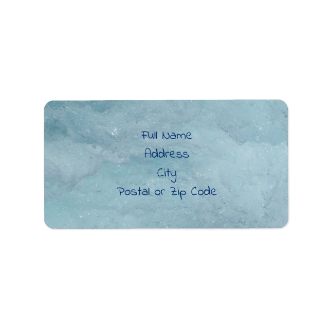 Modern blue design label (Front)