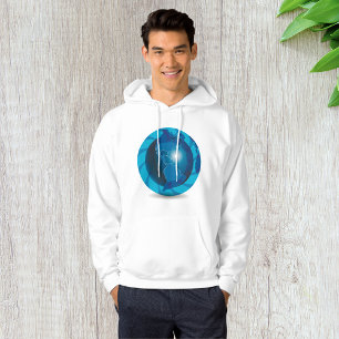 Modern Blue Earth Globe World Map Hoodie