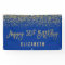 Modern Blue Faux Gold Glitter 50th Birthday