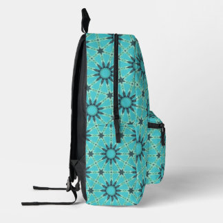 Modern Blue Geometric Burst Backpack