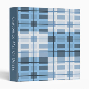 Modern Blue Geometric Design Name Personalized Binder