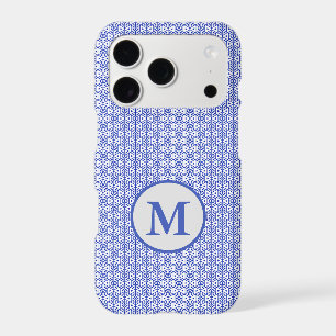 Modern Blue Geometric Triangle Pattern Minimalist