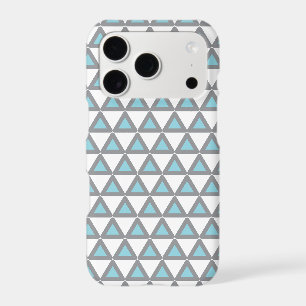 Modern Blue Geometric Triangle phone case