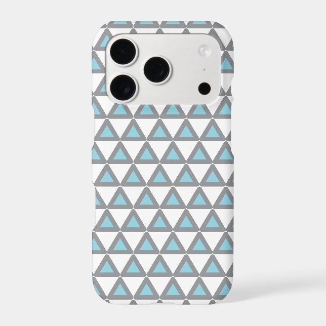 Modern Blue Geometric Triangle phone case (Back)
