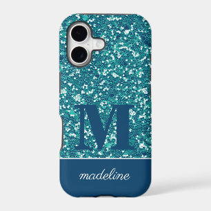 Modern Blue Glittery Personalized