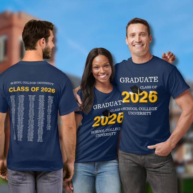 Modern Blue Graduation Class 2026 Keepsake T-Shirt (Creator Uploaded)