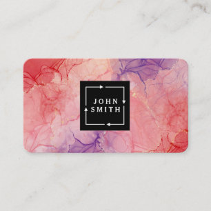 Modern Blue Graffiti Cool Abstract Art Business Card