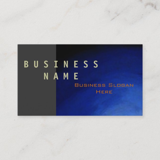 Modern Blue Grey Abstract Business Card (Front)