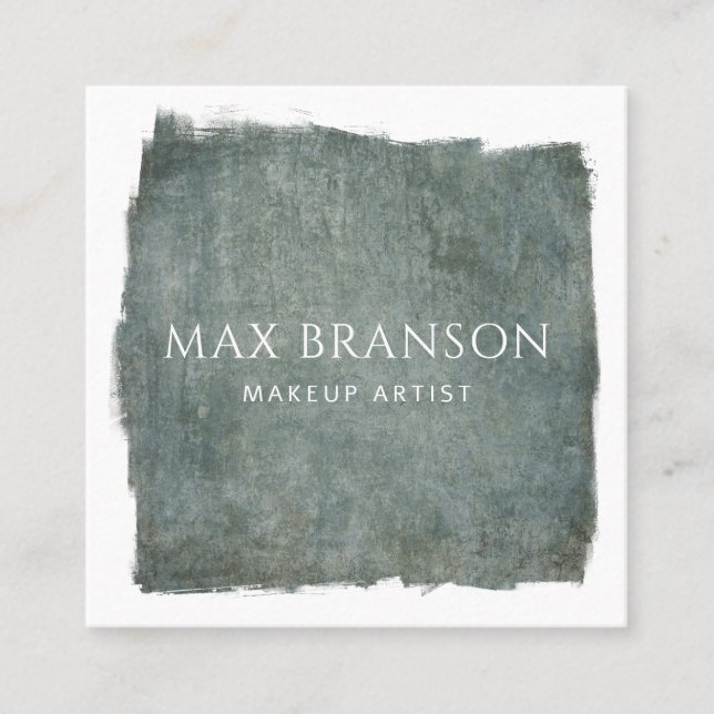 Modern Blue Grey Makeup Artist Business Card (Front)