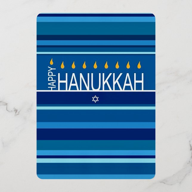 Modern Blue Hanukkah Party  (Back)