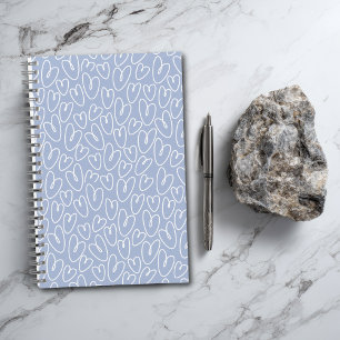 Modern Blue Heart Notebook