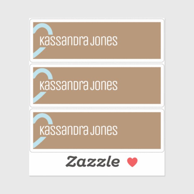 Modern Blue Heart Shape Vintage Brown Half Heart  (Sheet)