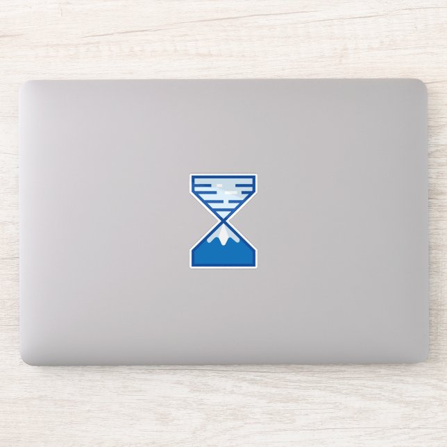 Modern Blue Hourglass Mountain Nature (Computer)