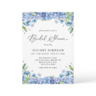 Modern Blue Hydrangea Floral Bridal Shower