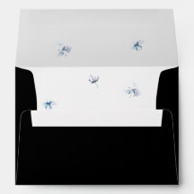 Modern Blue Hydrangea Wedding Invitation Envelopes