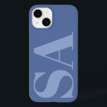 Modern blue initial minimal monogram contemporary Case-Mate iPhone 14 case<br><div class="desc">Modern cornflower blue initial monogram minimal contemporary phone case design.</div>
