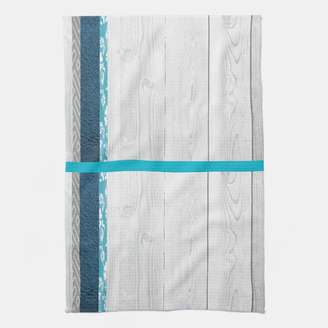 Modern Blue Kitchen Towel (Vertical)