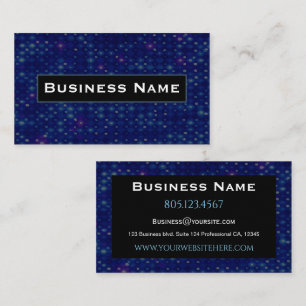 Modern Blue LED Lights Business Card