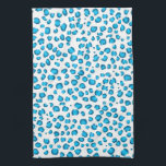 Modern Blue Leopard Pattern Animal Print Kitchen Towel<br><div class="desc">Decorate your kitchen with this cool towel. Makes a great housewarming or wedding gift! 
You can customize it and add text too.
Check my shop for lots more colours and patterns!</div>