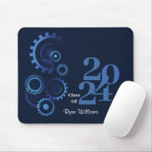 Modern Blue Mechanical Engineer Graduation Party