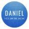 Modern Blue Name Date Mitzvah Birthday Favour