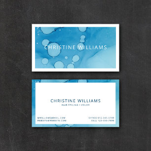 Modern Blue Ocean Border Business Card