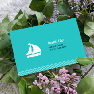 Modern Blue Ocean Waves Personal Stationery Card